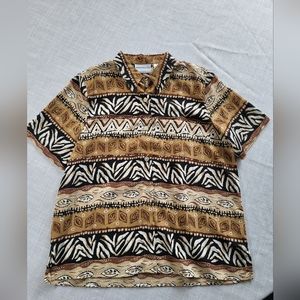 Alfred Dunner Animal Print Button Down - Size 10p